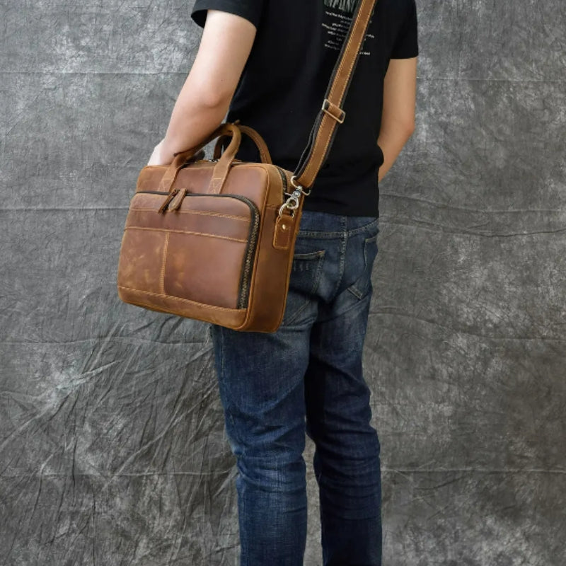 Leder Laptop Tasche Herren