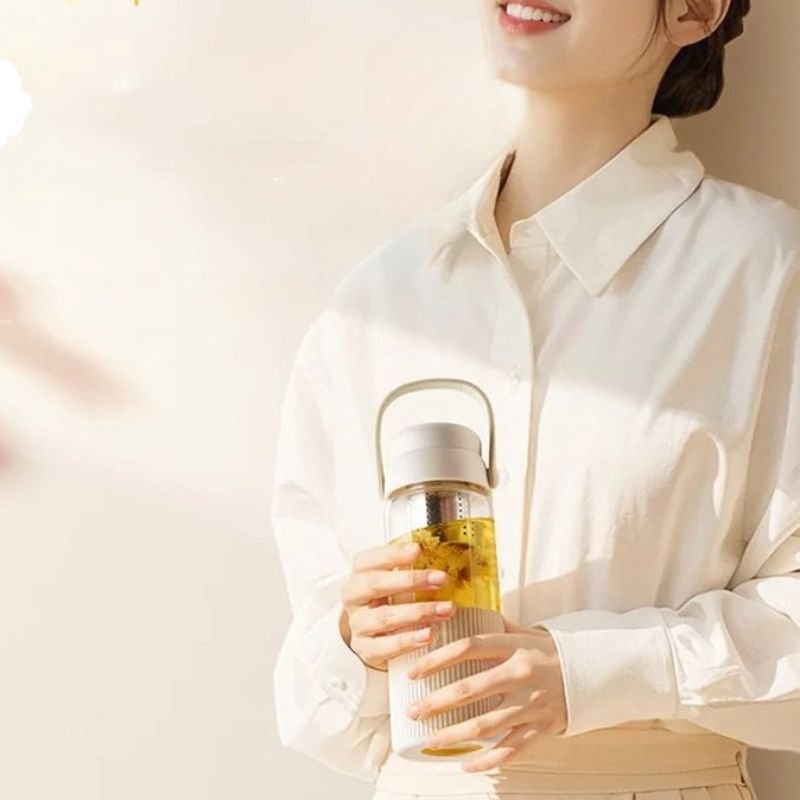 Trinkflasche Glas mit Infuser