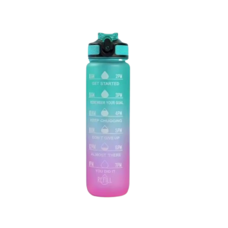 Trinkflasche mit Strohhalm
