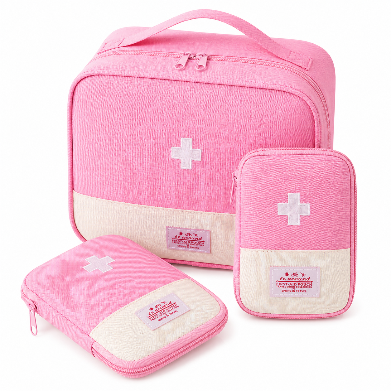 reise medikamententasche - Rosa - Lot S / M / L