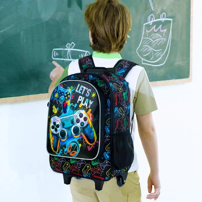 Kinder Schulrucksack mit Rollen