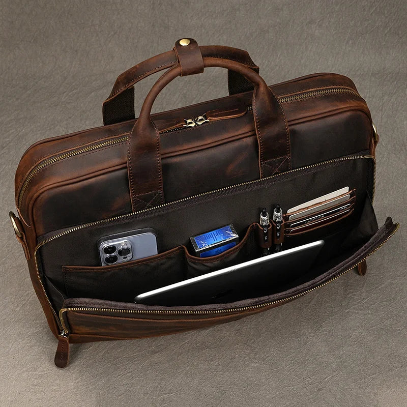 Leder Laptop Tasche Herren