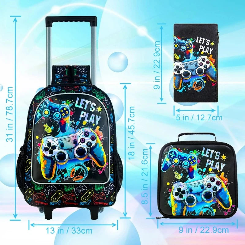 Kinder Schulrucksack mit Rollen
