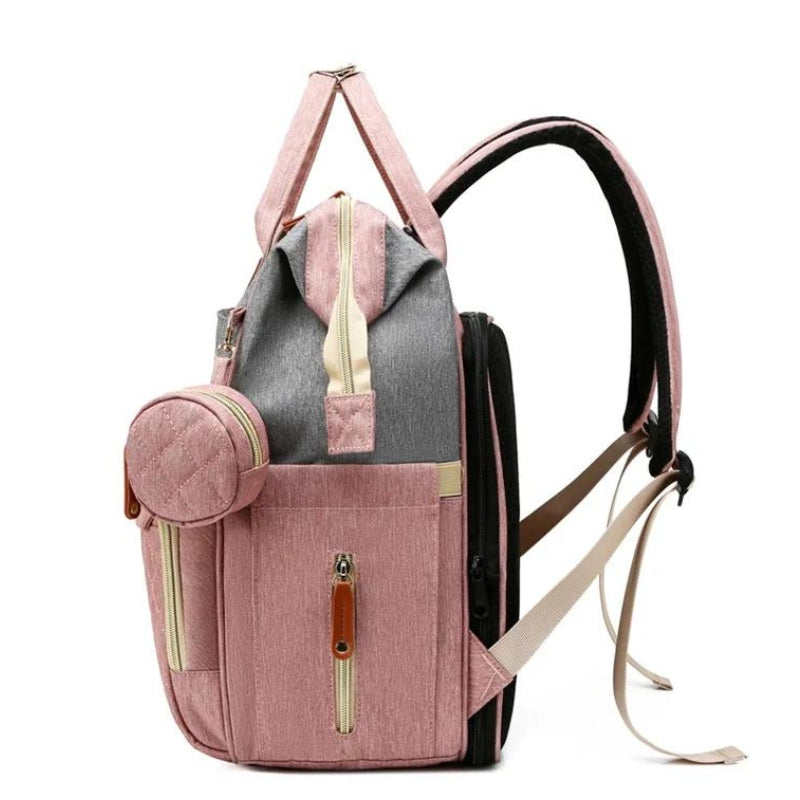 Faltbarer Wickelrucksack mit Babybett
