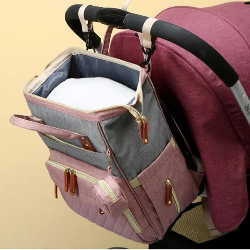 Faltbarer Wickelrucksack mit Babybett