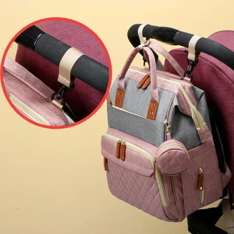Faltbarer Wickelrucksack mit Babybett