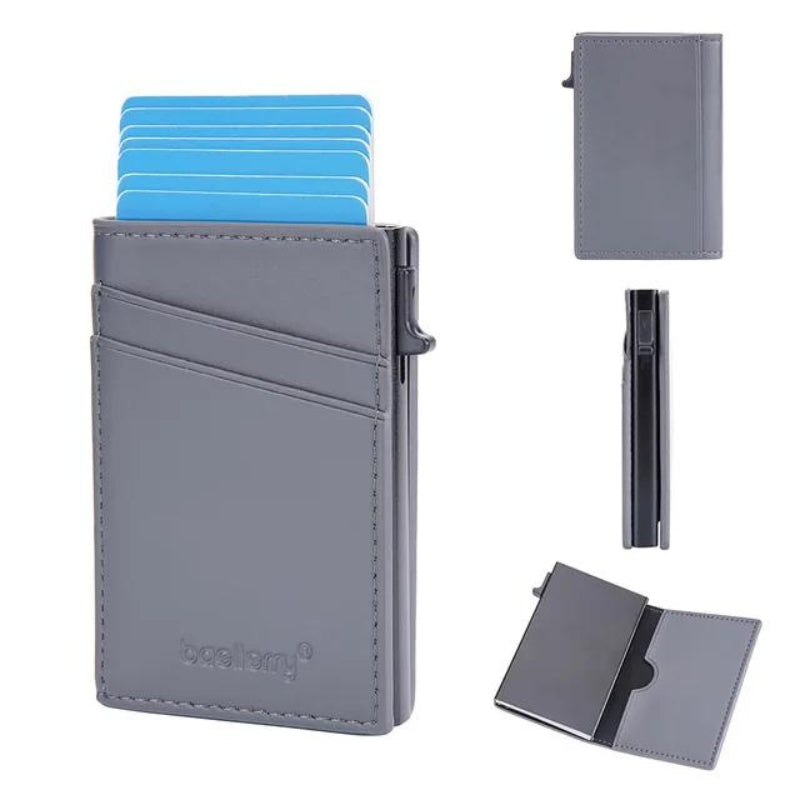 porte carte bleu cuir homme