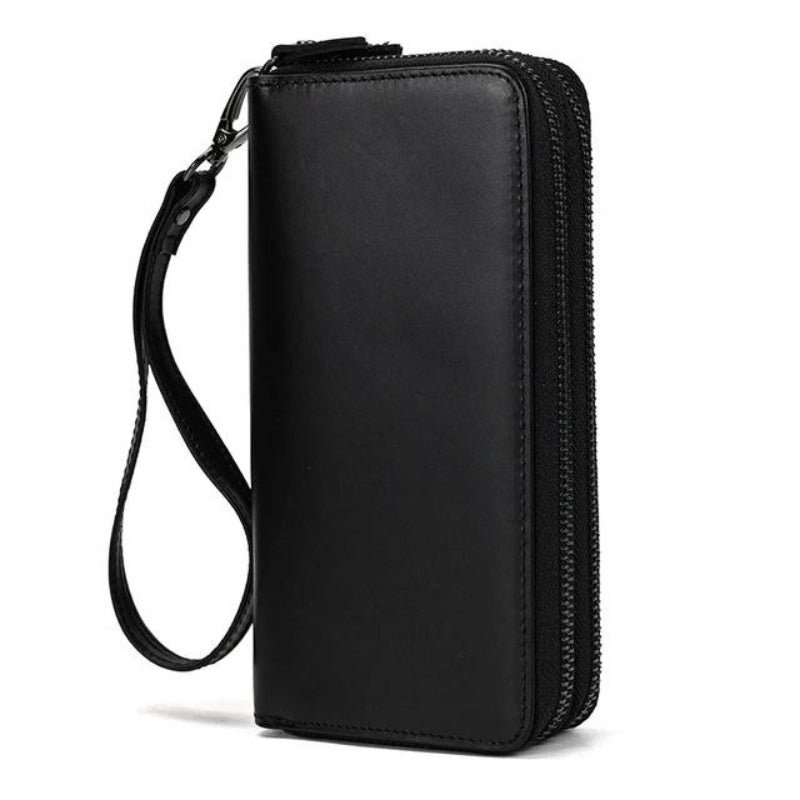 portefeuille en cuir noir homme