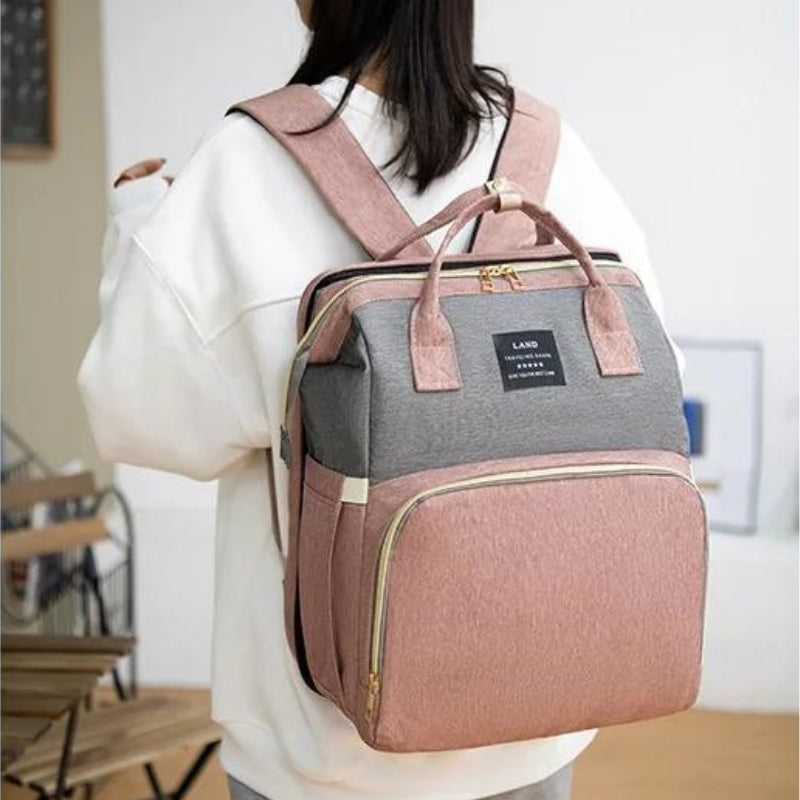 Wickelrucksack mit Babybett