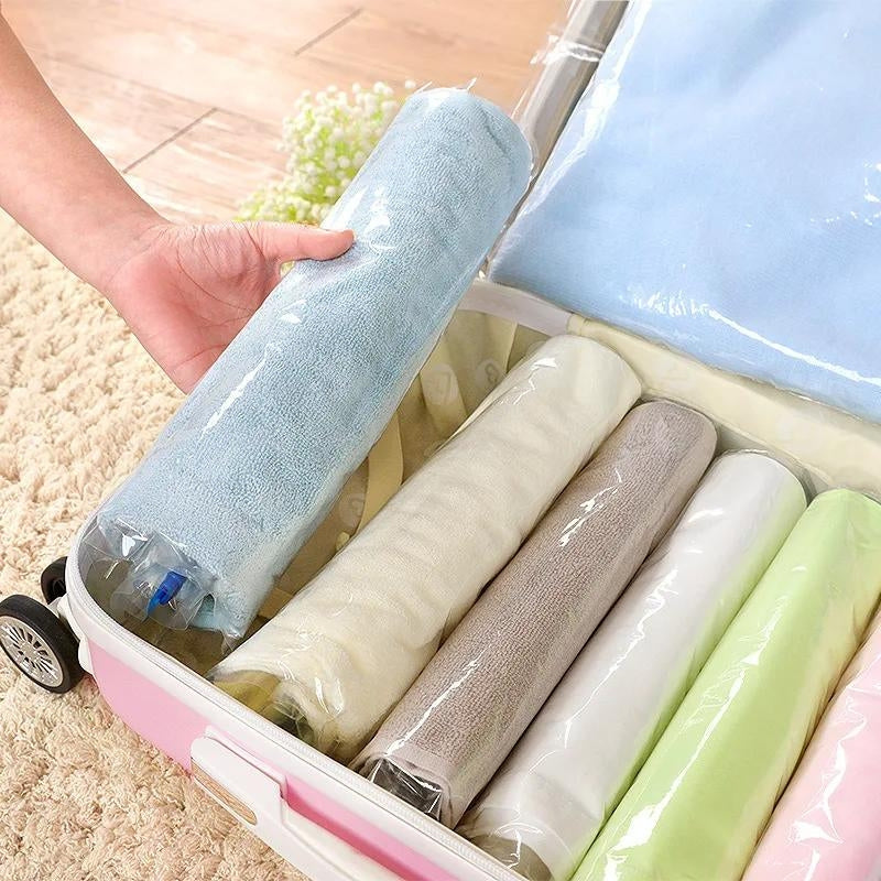 Kompressionsbeutel für Reisen ohne Staubsauger