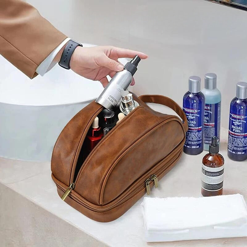 trousse pour homme en cuir